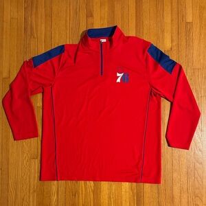 PHILADELPHIA 76ers SIXERS HARDWOOD CLASSICS by Majestic 1/4 Zip Men’s XXL